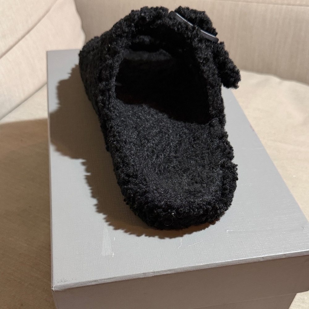 Balenciaga Black Furry Sandals - Picture 4 of 9
